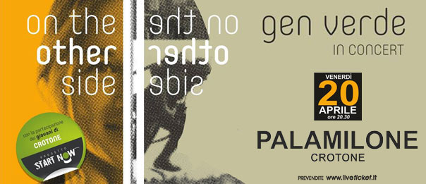 Gen Verde concerto "On the Other Side" al Palamilone a Crotone