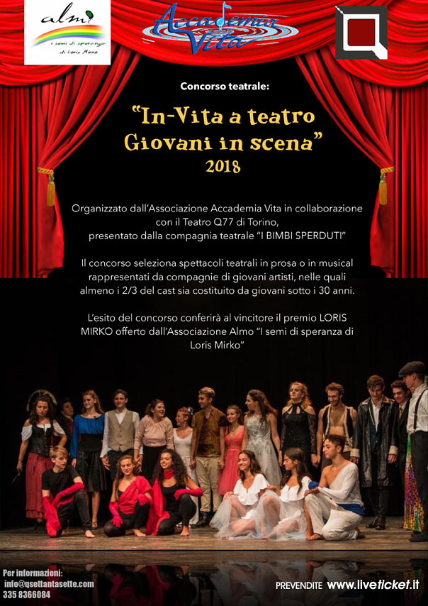 "In-vita a teatro Giovani in scena" 2018 al Q77 di Torino