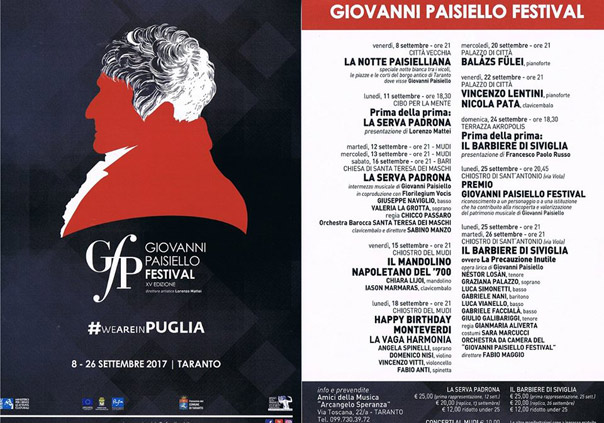 Giovanni Paisiello Festival a Taranto