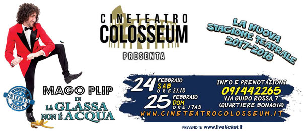 La glassa non è acqua al Cineteatro Colosseum a Palermo