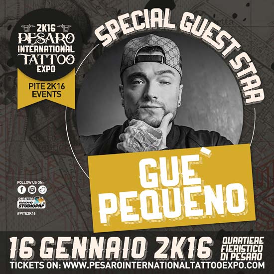 Guè Pequeno Pesaro International Tattoo Expo a Pesaro Fiere