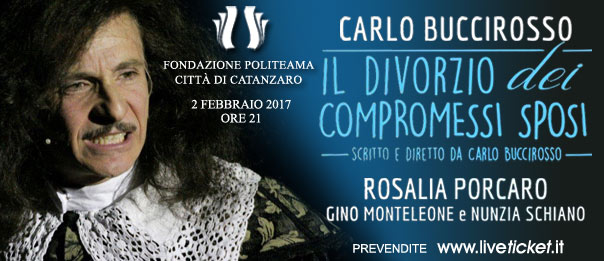 Carlo Buccirosso e Rosalia Porcaro "Il divorzio dei compromessi sposi" al Teatro Politeama di Catanzaro
