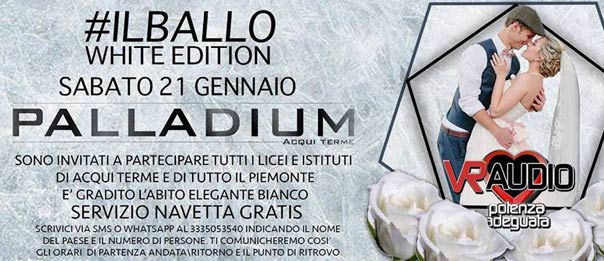 Il ballo "White edition" al Palladium di Acqui Terme