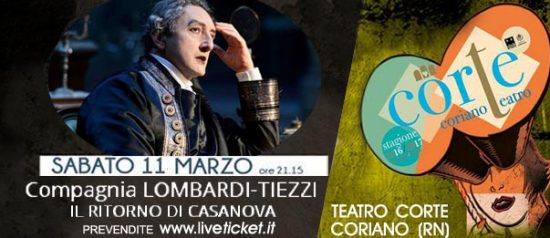 Il ritorno di Casanova al Teatro CorTe di Coriano