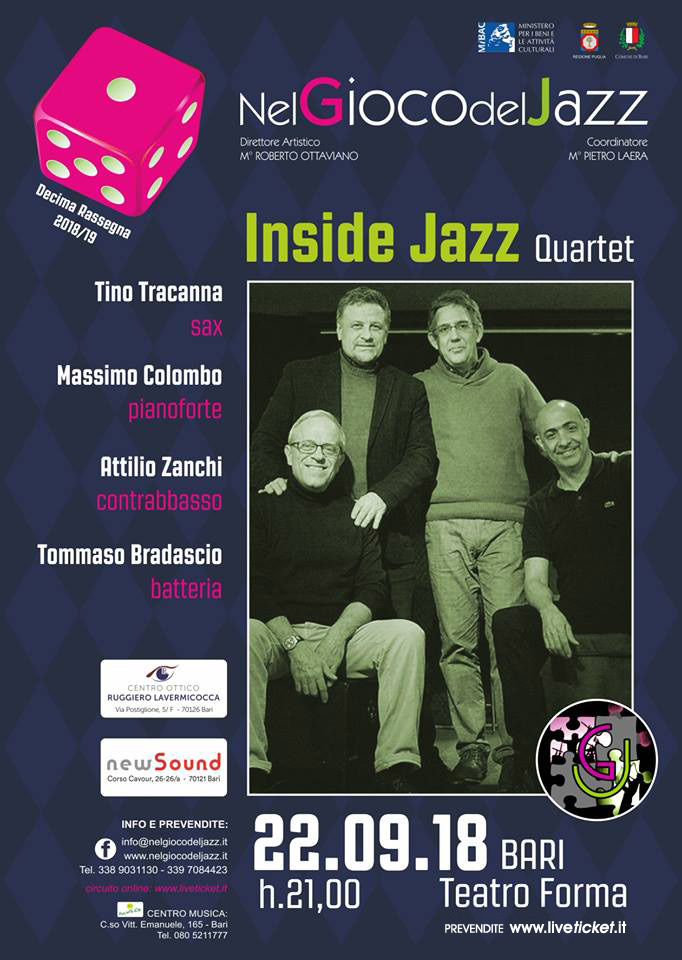 Inside Jazz Quartet al Teatro Forma di Bari