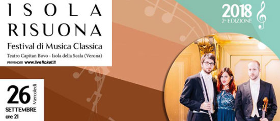 Isola Risuona - Concerto FortePianoTrio al Teatro Capitan Bovo di Isola della Scala