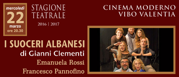 Emanuela Rossi, Francesco Pannofino "I suoceri albanesi" al Teatro Moderno di Vibo Valentia