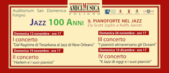 Jazz 100 anni all’Auditorium San Domenico di Foligno