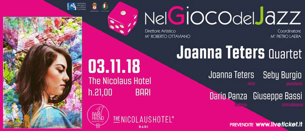 Joanna Teters quartet al The Nicolaus Hotel a Bari