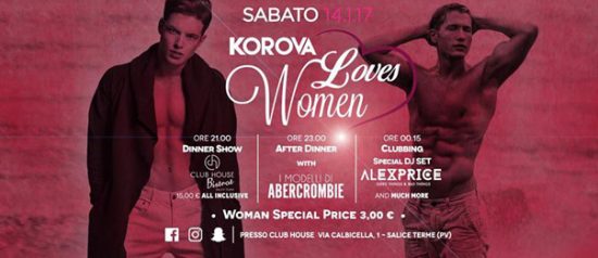 Korova Loves Women al Club House a Salice Terme