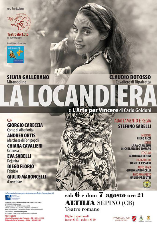 "La Locandiera" a Terra d'Arte estate 2016 al Teatro Romano di Altilia a Sepino