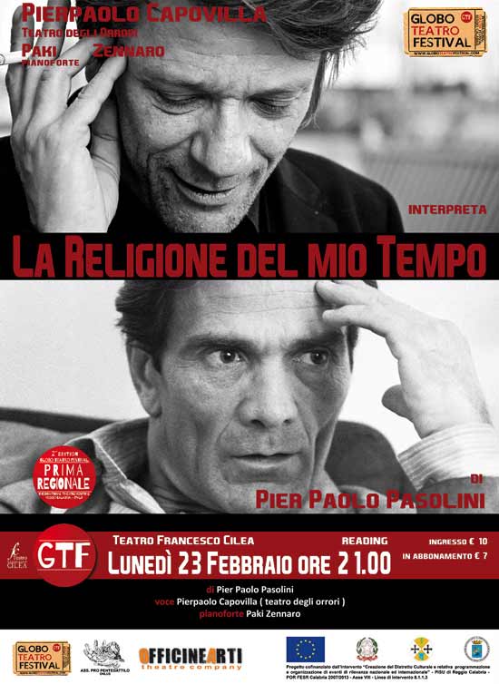 “La religione del mio tempo” al Globo Teatro Festival a Reggio Calabria