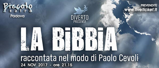 La Bibbia raccontata nel modo di Paolo Cevoli al Piccolo Teatro di Padova