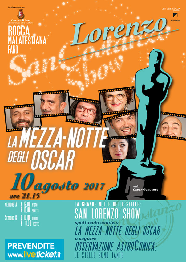 San Costanzo Show "La mezza...notte degli Oscar" alla Rocca Malatestiana a Fano