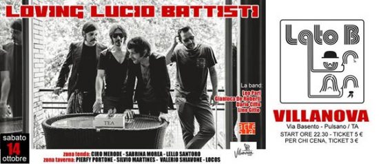 Lato B in concerto - il canzoniere di Lucio Battisti live al Villanova di Pulsano