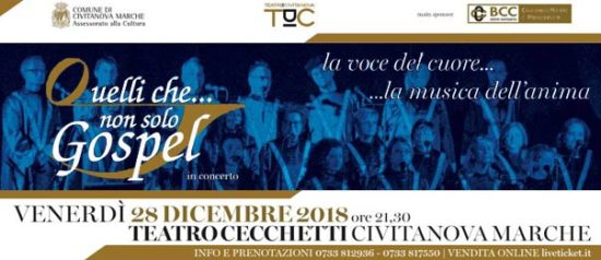 La voce del cuore...la musica dell'anima al Teatro Cecchetti a Civitanova Marche
