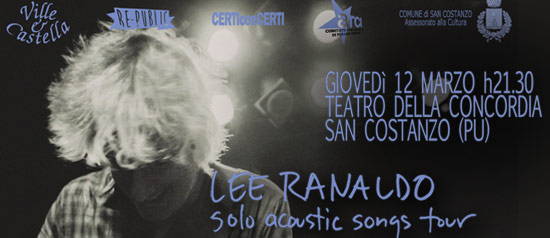 Lee Ranaldo solo acoustic song tour
