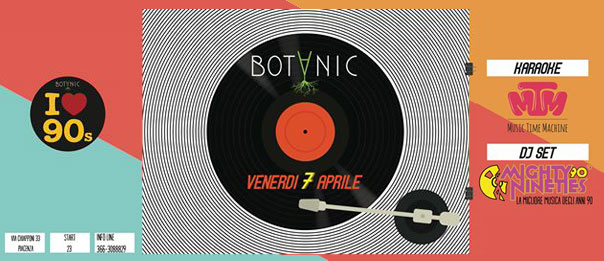 Love 90 time machine al Botanic Secret Bar di Piacenza