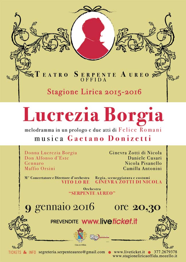 Lucrezia Borgia al Teatro Serpente Aureo di Offida