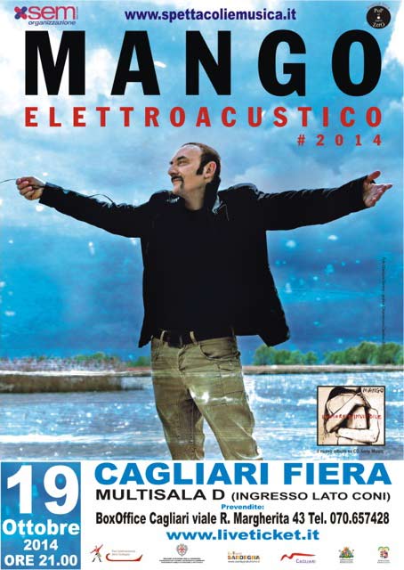 Elettroacustico Tour #2014 Mango in concerto a Cagliari