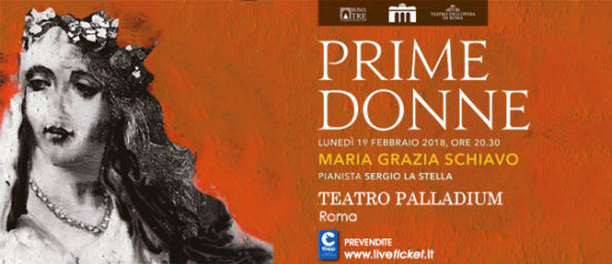 Maria Grazia Schiavo "Prime Donne" al Teatro Palladium a Roma