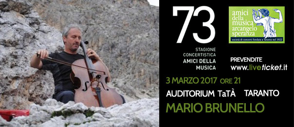 Mario Brunello al Teatro TaTà di Taranto
