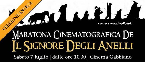 Maratona cinematografica de "Il Signore degli Anelli" al Cinema Gabbiano a Senigallia