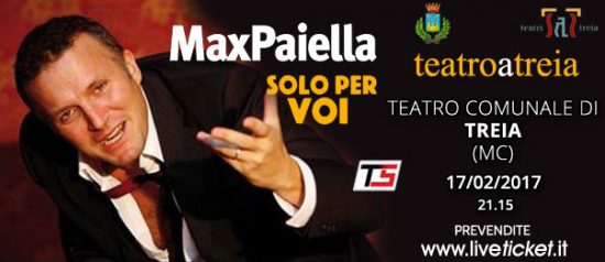 Max Paiella "Solo per voi" al Teatro Comunale di Treia