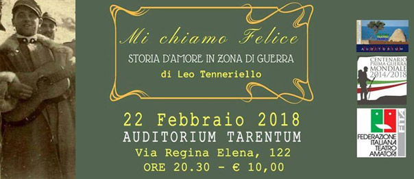 Mi chiamo Felice all'Auditorium Tarentum di Taranto