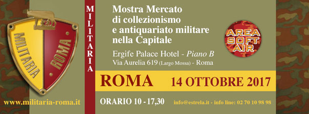 Mostra mercato "Militaria Roma" 2017 all'Ergife Palace Hotel di Roma