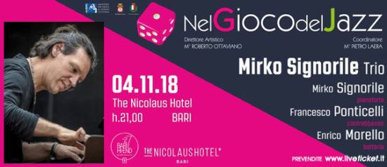 Mirko Signorile Trio al The Nicolaus Hotel a Bari
