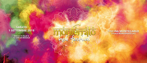 Monferrato Holi Festival 2018 alla Piscina Montecarlo a Casale Monferrato
