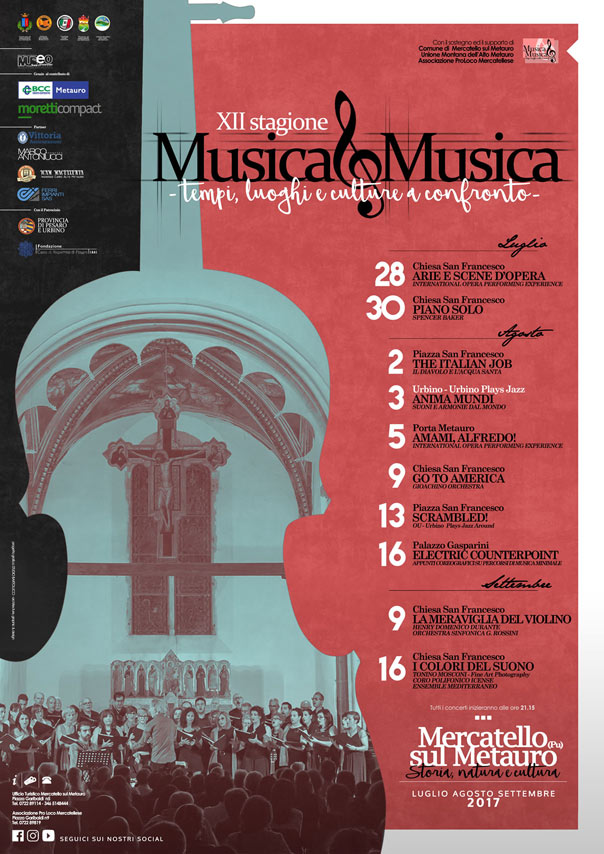 Musica&Musica 2017 alla Chiesa di San Francesco a Mercatello sul Metauro