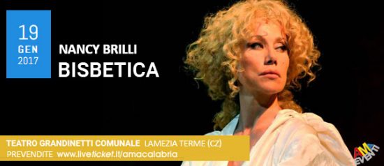Nancy Brilli "Bisbetica" al Teatro Comunale Grandinetti di Lamezia Terme