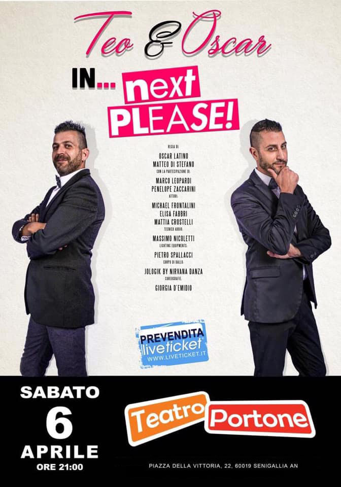 Teo & Oscar "Next please" al Teatro Portone di Senigallia
