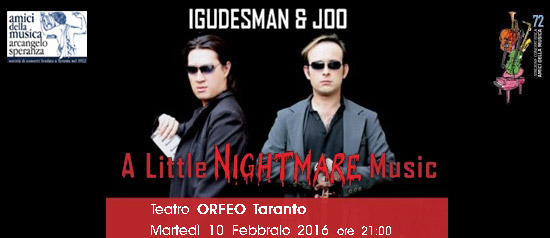 Igudesman&Joo in "A Little Nightmare Music" al Teatro Orfeo di Taranto