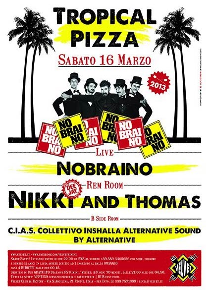 "Nobraino" live al Velvet di Rimini