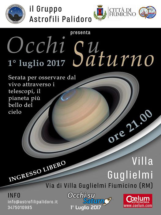 Occhi su Saturno 2017 a Villa Guglielmi di Fiumicino