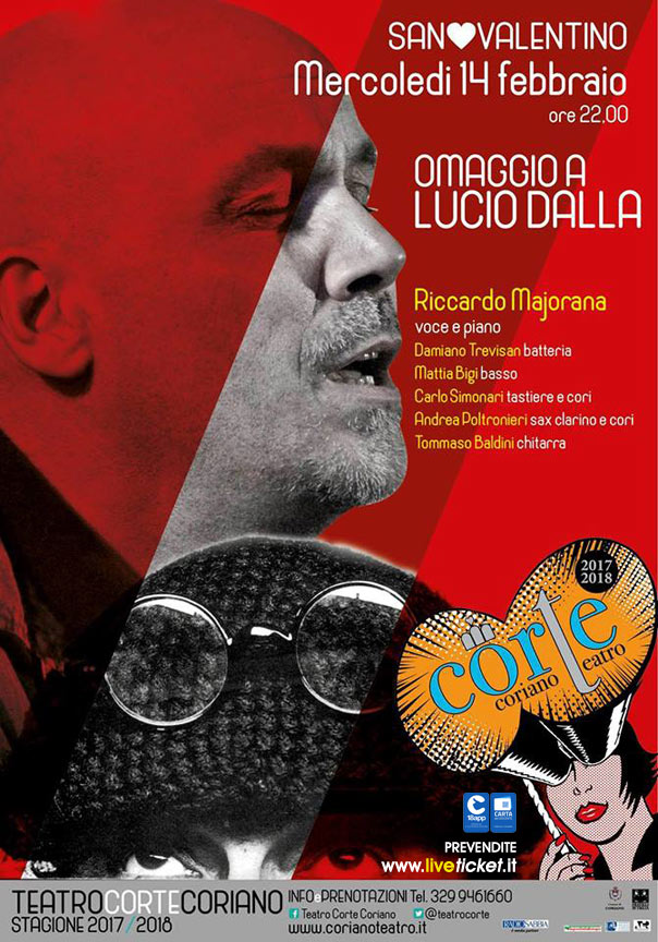 Riccardo Majorana "Omaggio a Lucio Dalla" al Teatro CorTe di Coriano