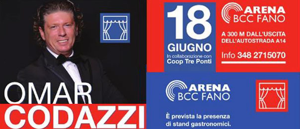 Omar Codazzi in concerto all'Arena BCC a Fano