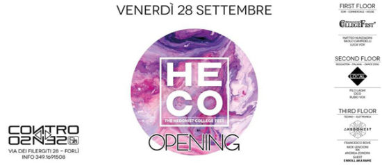 Opening all'Heco - The Hedonist College di Forlì