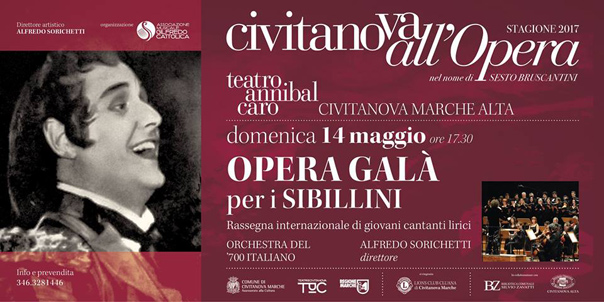 Opera Galà per i Sibillini al Teatro Annibal Caro di Civitanova Marche Alta