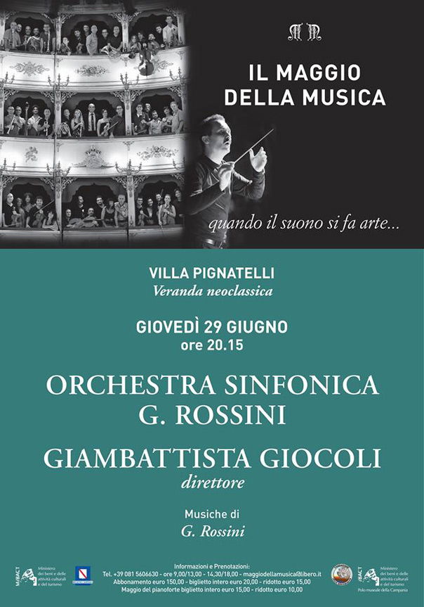Orchestra Sinfonica G. Rossini e Giambattista Giocoli direttore a Villa Pignatelli a Napoli