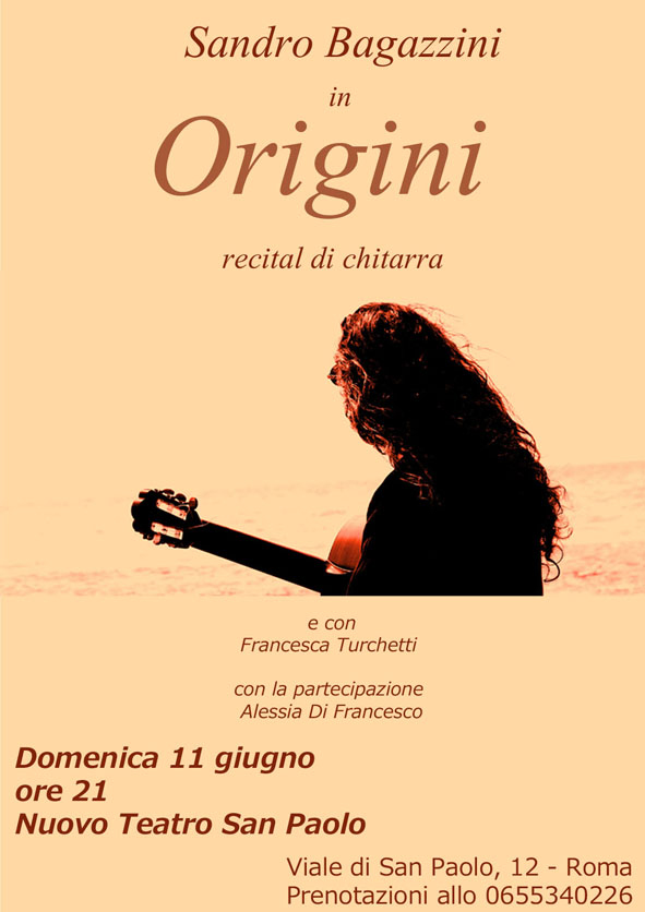 Origini - Recital di chitarra al Nuovo Teatro San Paolo a Roma