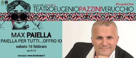 Max Paiella - Paiella per tutti, offro io! al Teatro Eugenio Pazzini di Verucchio
