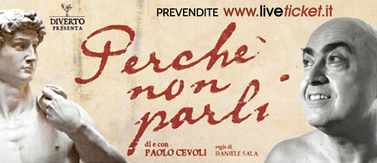 Paolo Cevoli in “Perchè non parli” al Piccolo Teatro di Padova