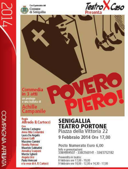 Povero Piero al Teatro Portone di Senigallia