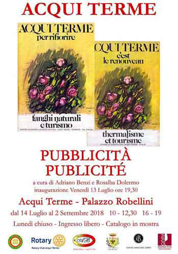 Pubblicità Publicité al Palazzo Robellini ad Acqui Terme