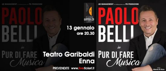 Paolo Belli in "Pur di fare musica" al Teatro Garibaldi di Enna