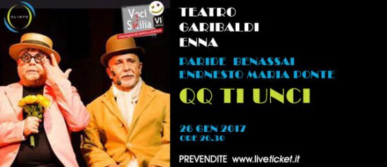 Rassegna Voci di Sicilia "Qq ti unci" al Teatro Garibaldi di Enna